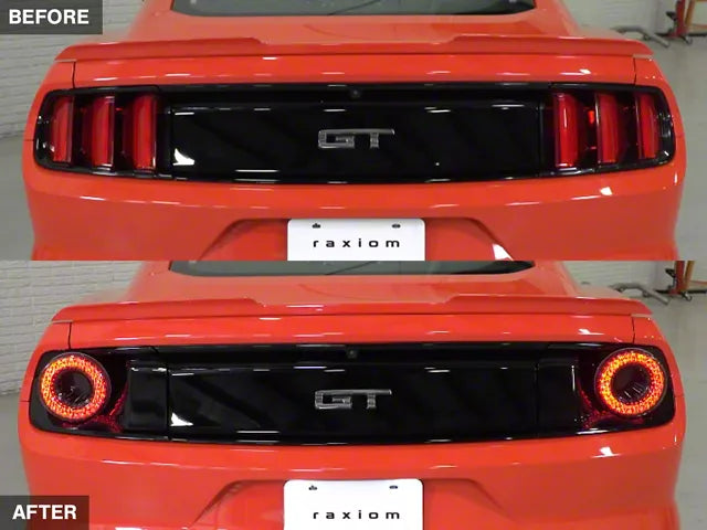Raxiom Halo LED Tail Lights; Gloss Black Housing; Smoked Lens