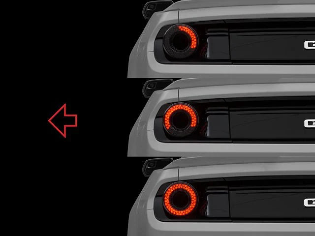 Raxiom Halo LED Tail Lights; Gloss Black Housing; Smoked Lens
