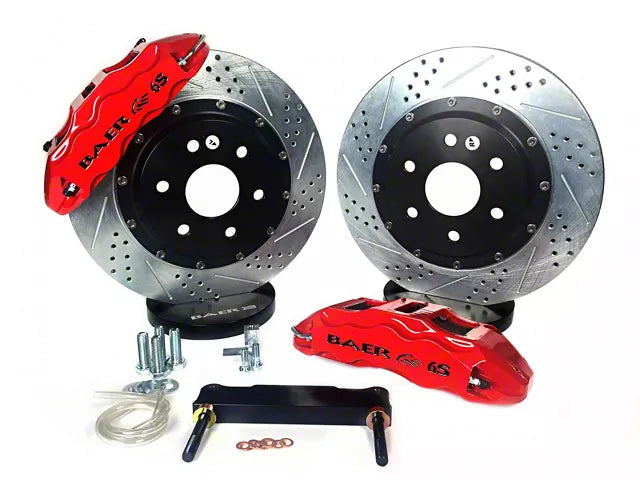 Baer Extreme+ Front Big Brake Kit with 15-Inch Rotors; Red Calipers