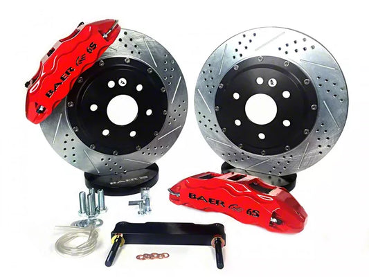 Baer Extreme+ Front Big Brake Kit with 15-Inch Rotors; Red Calipers