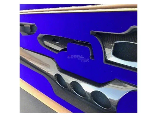Cobra-Tek Non-Performance Pack Dashboard Trim; Gloss Black Carbon Fiber