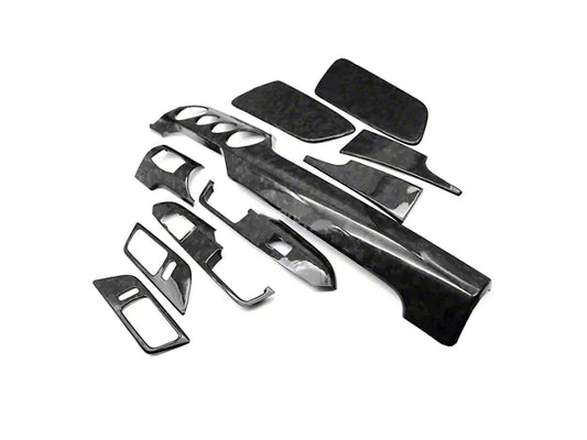 Cobra-Tek Performance Pack Dashboard Trim; Forged Carbon Fiber