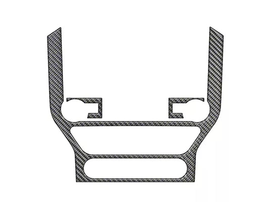 Radio Accent Trim; Domed Carbon Fiber