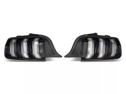 Renegade Series Sequential LED Tail Lights; Gloss Black Housing; Clear Lens