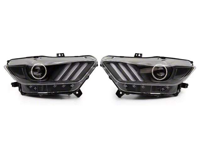 Oracle Black Edition Dynamic ColorSHIFT RGB+A Headlights; Black Housing; Clear Lens