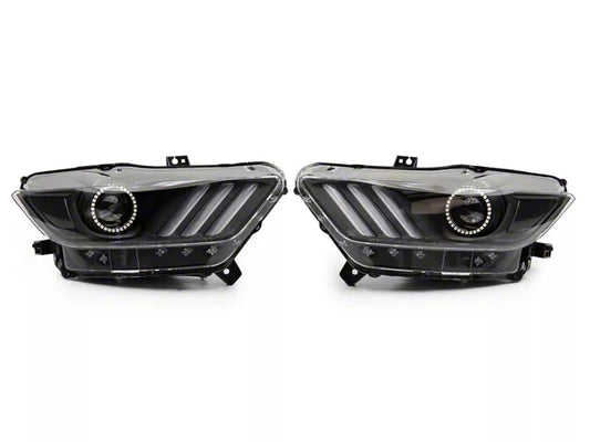 Oracle Black Edition Dynamic ColorSHIFT RGB+A Headlights; Black Housing; Clear Lens