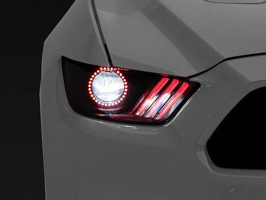 Oracle Black Edition Dynamic ColorSHIFT RGB+A Headlights; Black Housing; Clear Lens