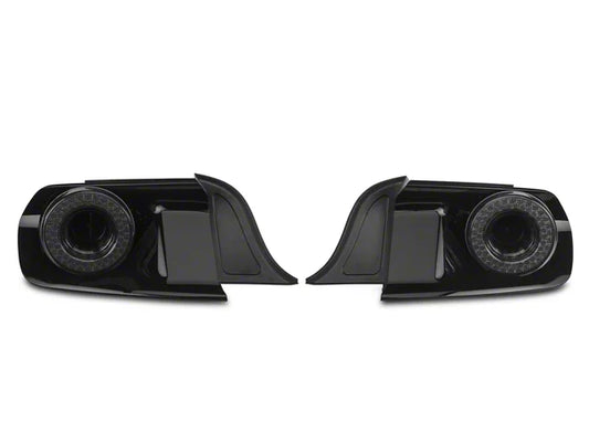 Raxiom Halo LED Tail Lights; Gloss Black Housing; Smoked Lens
