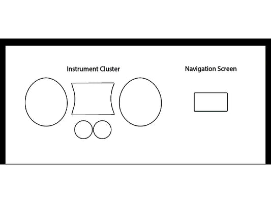 Screen ProTech Antiglare Analog Instrument Cluster and 4.20-Inch Navigation Screen Protector