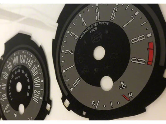 US Speedo Daytona Edition Gauge Face; MPH; Charcoal